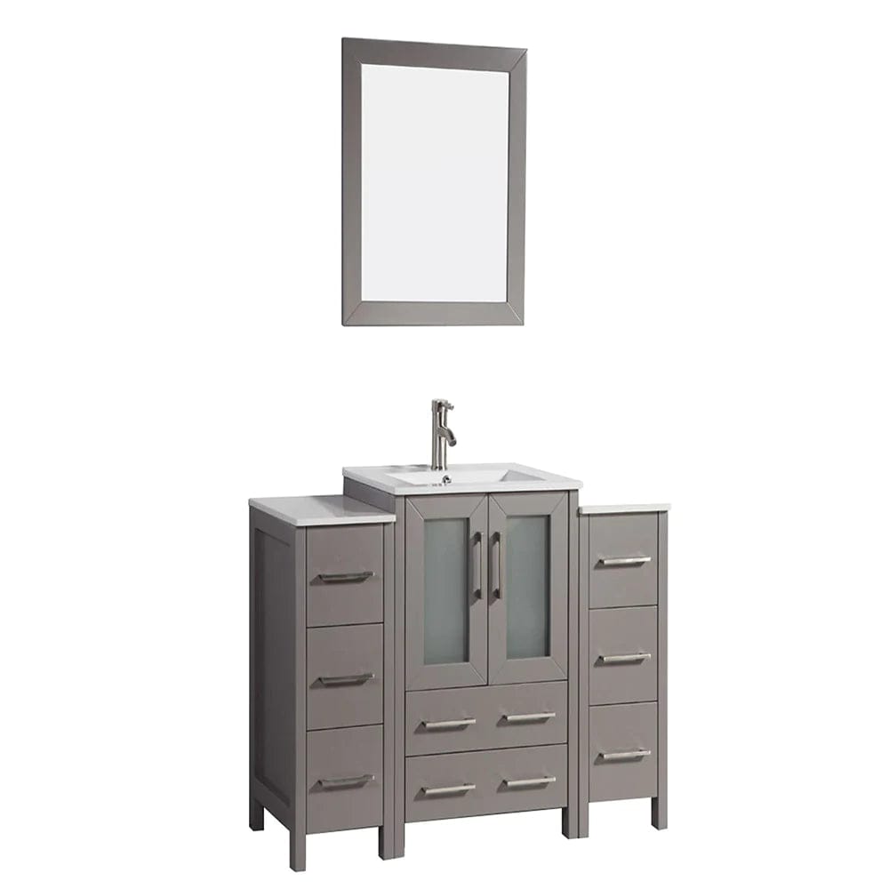 48 in. Single Sink Modern Bathroom Vanity Combo Set in Gray - Decohub Home