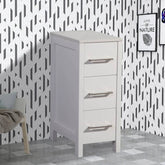 12 in. Bathroom Cabinet 3 Drawer Side Storage Organizer in White - Decohub Home