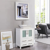 24 in. Single Sink Bathroom Vanity Combo Set in White - Decohub Home