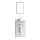 24 in. Single Sink Bathroom Vanity Set in White - Decohub Home