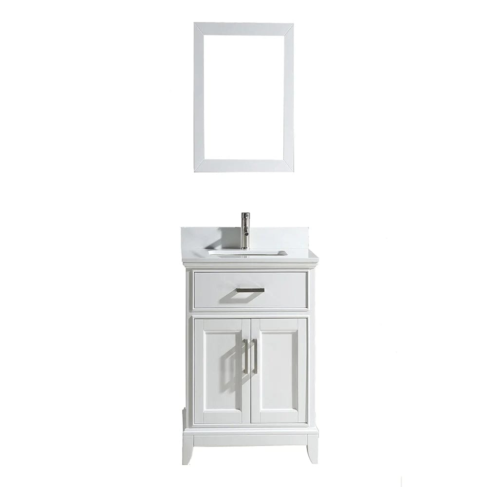 24 in. Single Sink Bathroom Vanity Set in White - Decohub Home