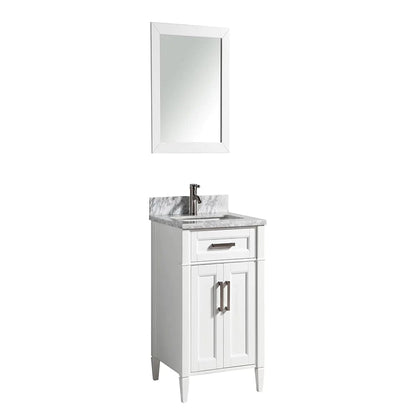 24 in. Single Sink Bathroom Vanity Set in White