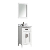 24 in. Single Sink Bathroom Vanity Set in White - Decohub Home