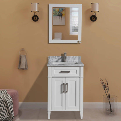 24 in. Single Sink Bathroom Vanity Set in White - Decohub Home