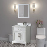 24 in. Single Sink Bathroom Vanity Set in White - Decohub Home