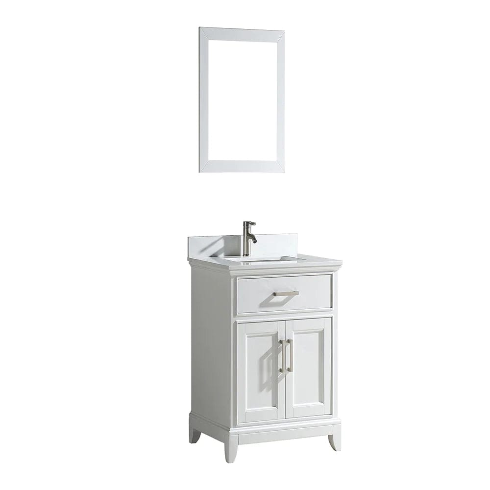 24 in. Single Sink Bathroom Vanity Set in White - Decohub Home