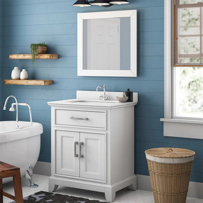 30 in. Single Sink Bathroom Vanity Set in White - Decohub Home