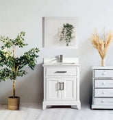 30 in. Single Sink Bathroom Vanity Set in White - Decohub Home