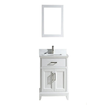 30 in. Single Sink Bathroom Vanity Set in White