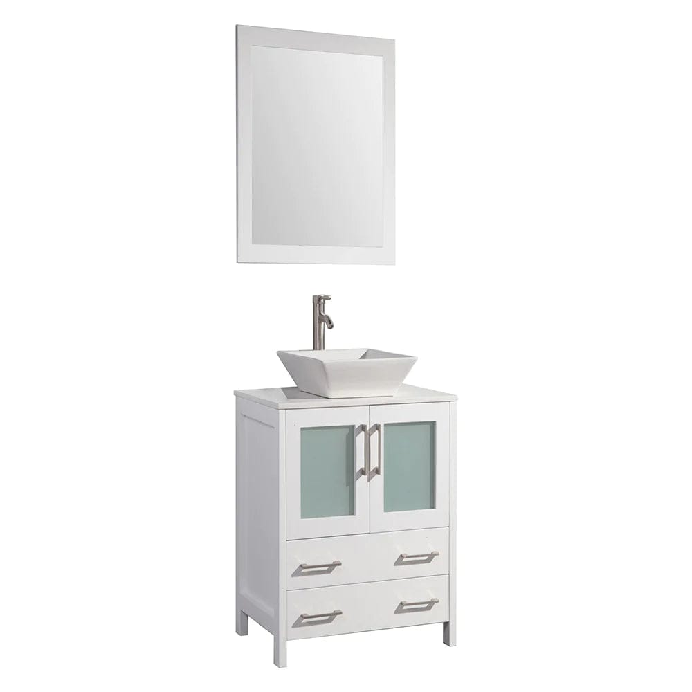 30 in. Single Sink Small Bathroom Vanity Set in White - Decohub Home