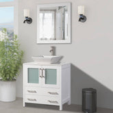 30 in. Single Sink Small Bathroom Vanity Set in White - Decohub Home
