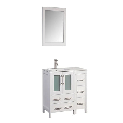 36 in. Single Sink Modern Bathroom Vanity Combo Set in White - Decohub Home