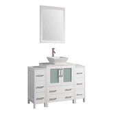54 in. Single Sink Bathroom Vanity Combo Set in White - Decohub Home