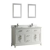 72 in. Double Sink Bathroom Vanity Set in White - Decohub Home