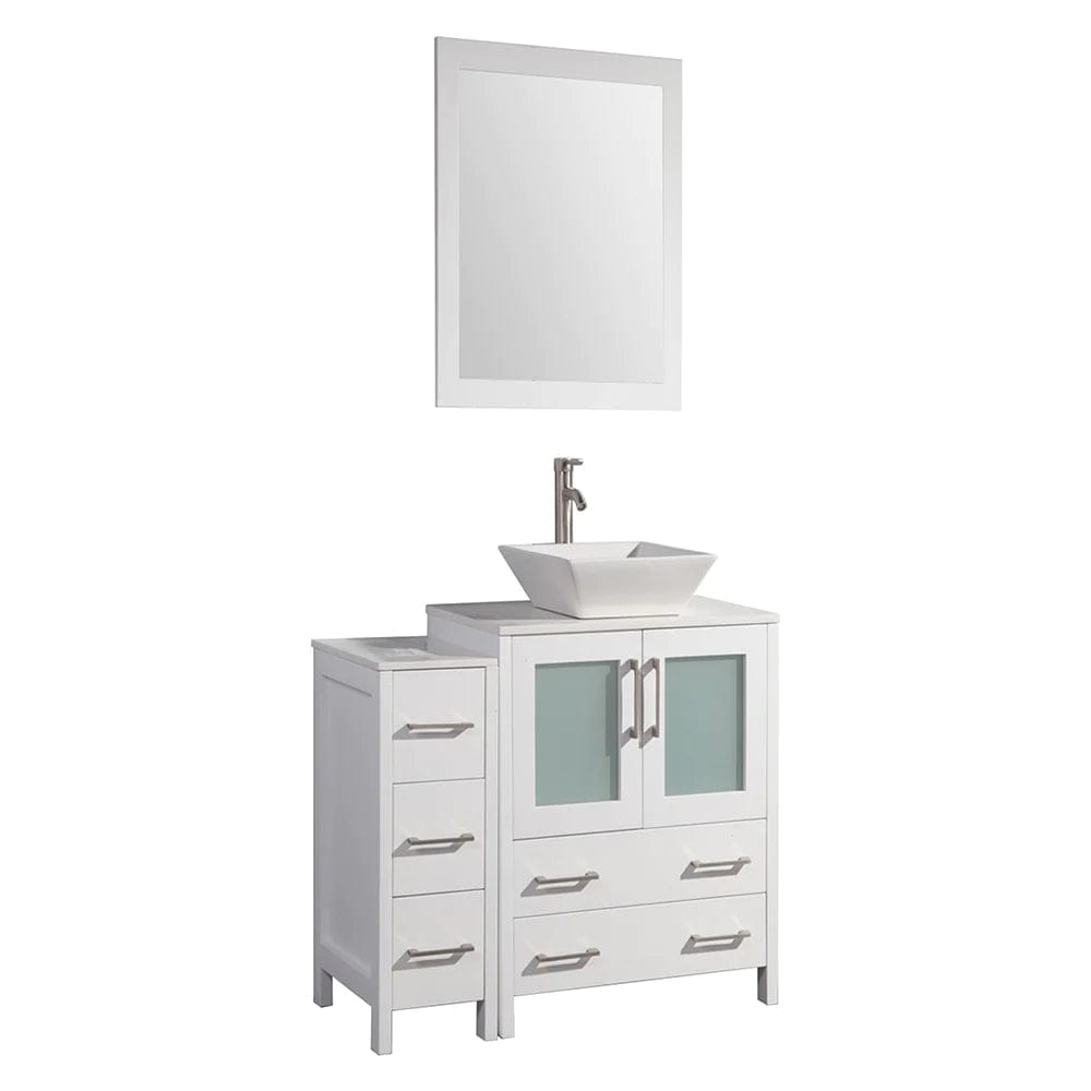 42 in. Single Sink Bathroom Vanity Combo Set in White - Decohub Home