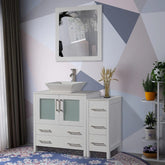 42 in. Single Sink Bathroom Vanity Combo Set in White - Decohub Home