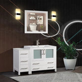 42 in. Single Sink Bathroom Vanity Set in White - Decohub Home