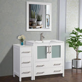 42 in. Single Sink Bathroom Vanity Set in White - Decohub Home