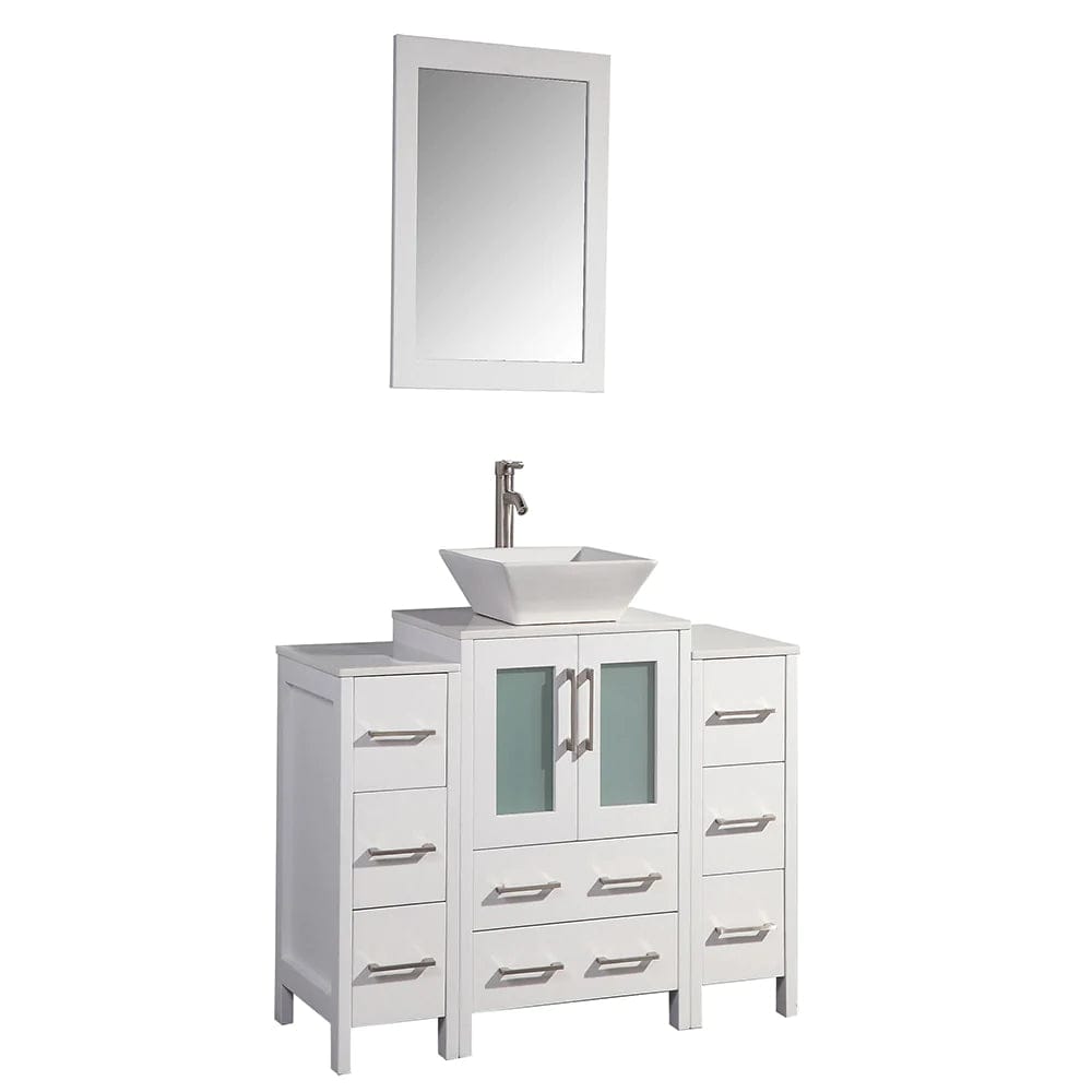 48 in. Single Sink Bathroom Vanity Combo Set in White - Decohub Home