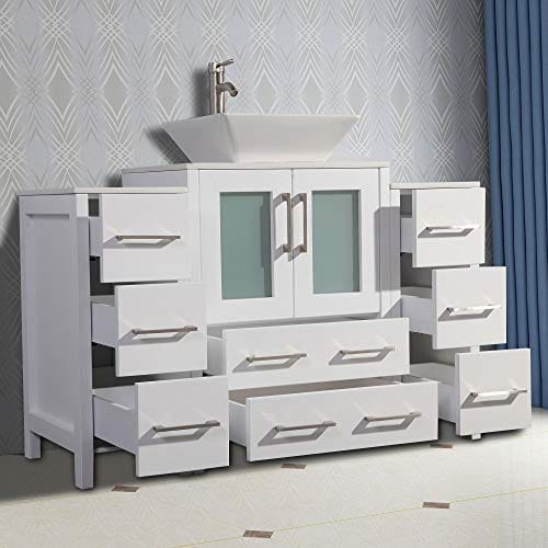 48 in. Single Sink Bathroom Vanity Combo Set in White - Decohub Home