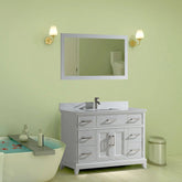 48 in. Single Sink Bathroom Vanity Set in White - Decohub Home