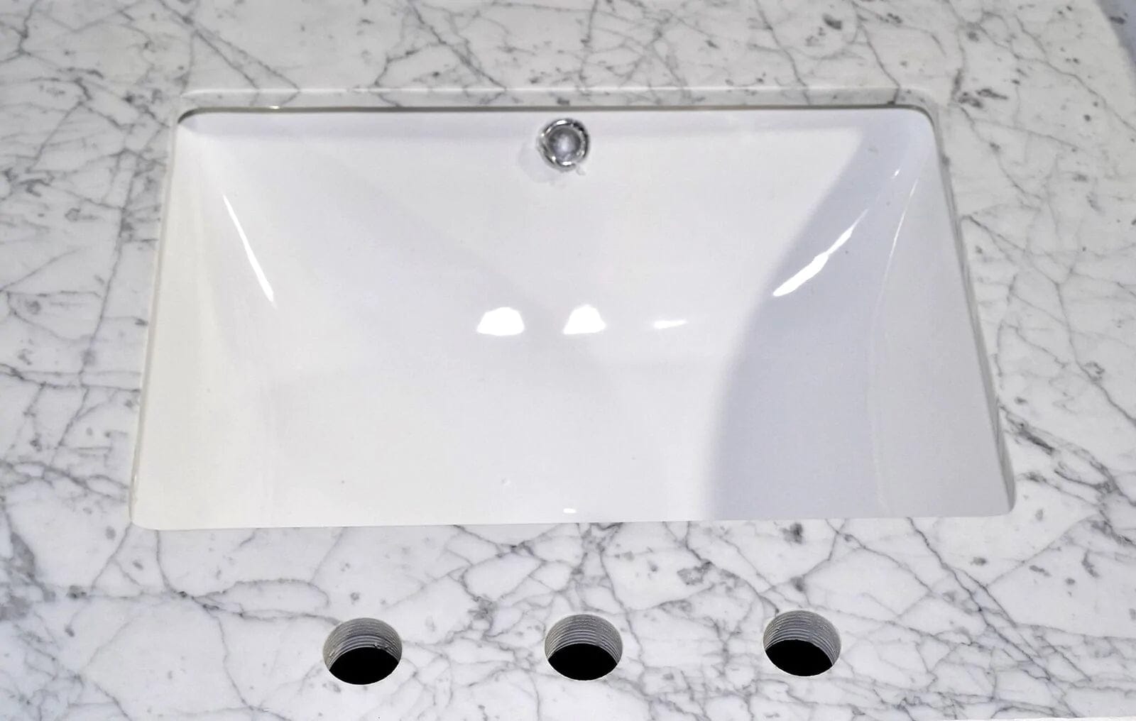48 in. Single Sink Bathroom Vanity Set in White,Carrara Marble Stone Top - Decohub Home