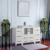 48 in. Single Sink Modern Bathroom Vanity Combo Set in White - Decohub Home