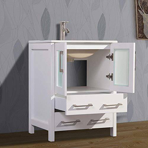 48 in. Single Sink Modern Bathroom Vanity Combo Set in White - Decohub Home