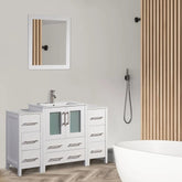 48 in. Single Sink Modern Bathroom Vanity Combo Set in White - Decohub Home