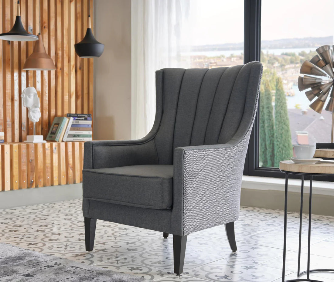 Palmer Corvet Anthracite Accent Armchair