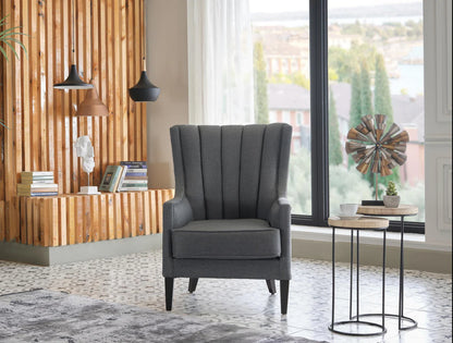Palmer Corvet Anthracite Accent Armchair