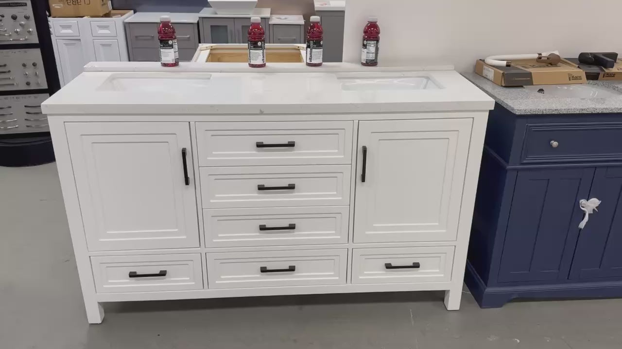 60 inch Vanity with Carrara artificial