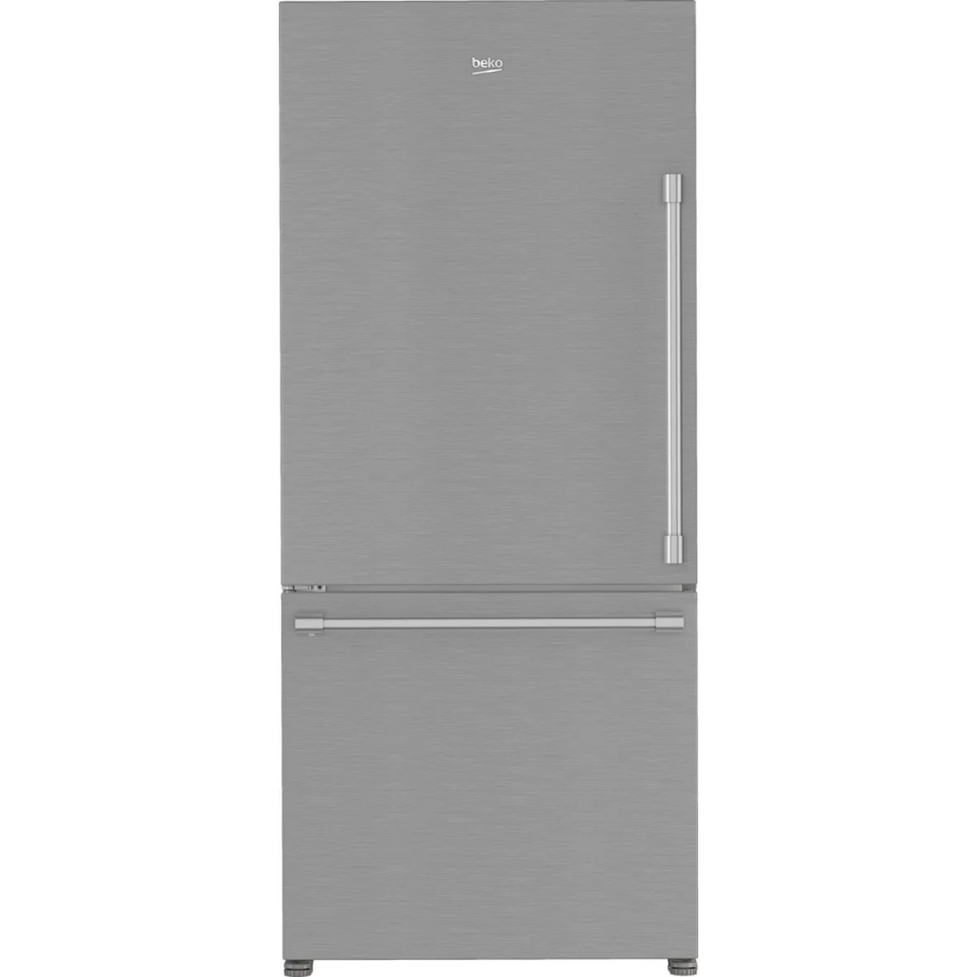Beko 30 in. 16.1 Cu. Ft. Fingerprint-Free Stainless Steel Counter Depth Bottom Freezer Refrigerator