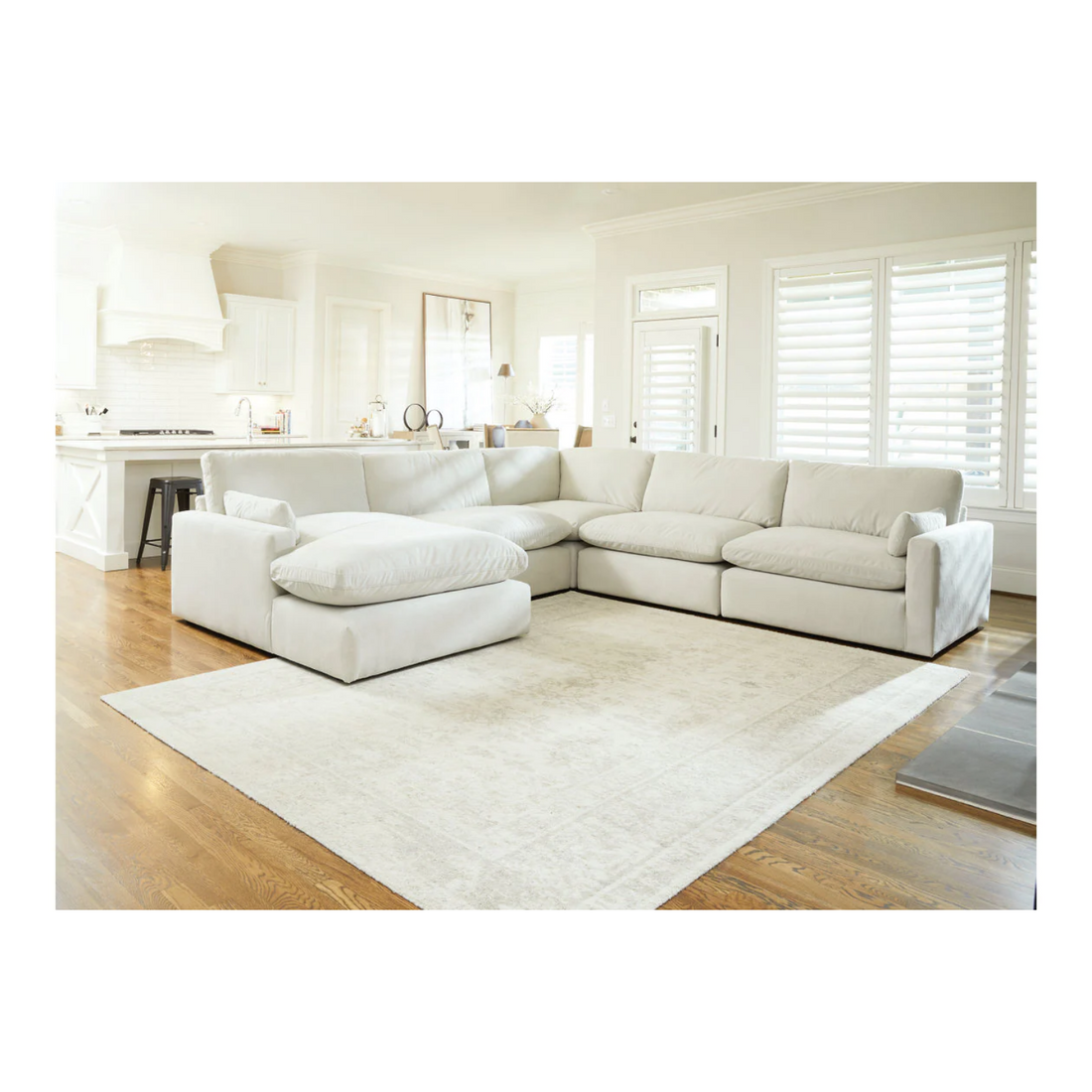 Sophie Light Gray 5-Piece Sectional