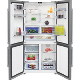36" French Four-Door Stainless Steel Refrigerator with auto Ice Maker, Water Dispenser - Decohub Home