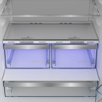 Beko 30 in. 16.1 Cu. Ft. Fingerprint Free Stainless Steel Counter Depth Bottom Freezer Refrigerator