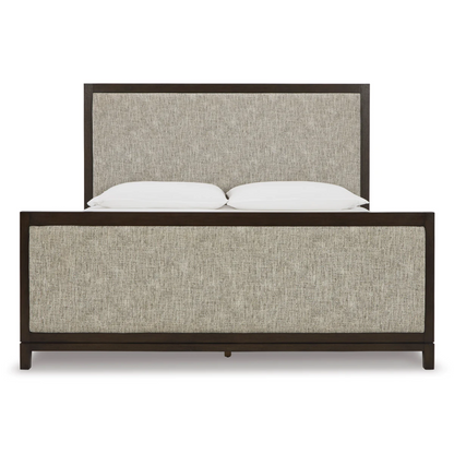 Burkhaus Brown Upholstered Panel Bedroom Set