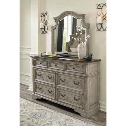 Lodenbay Antique Gray Upholstered Panel Bedroom Set