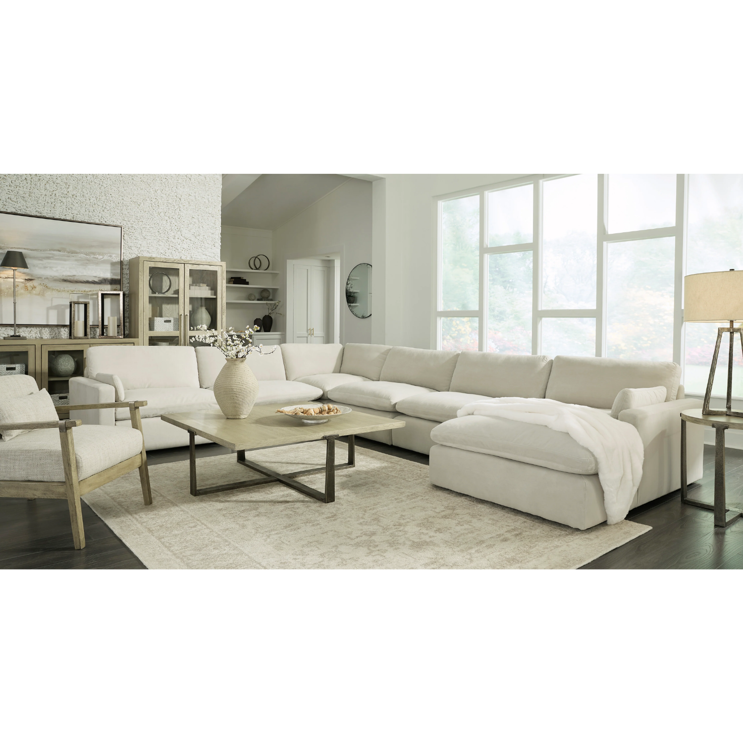 Sophie Light Gray 6-Piece Sectional
