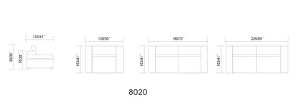 Soho Gray sofa and loveseat - MI8020