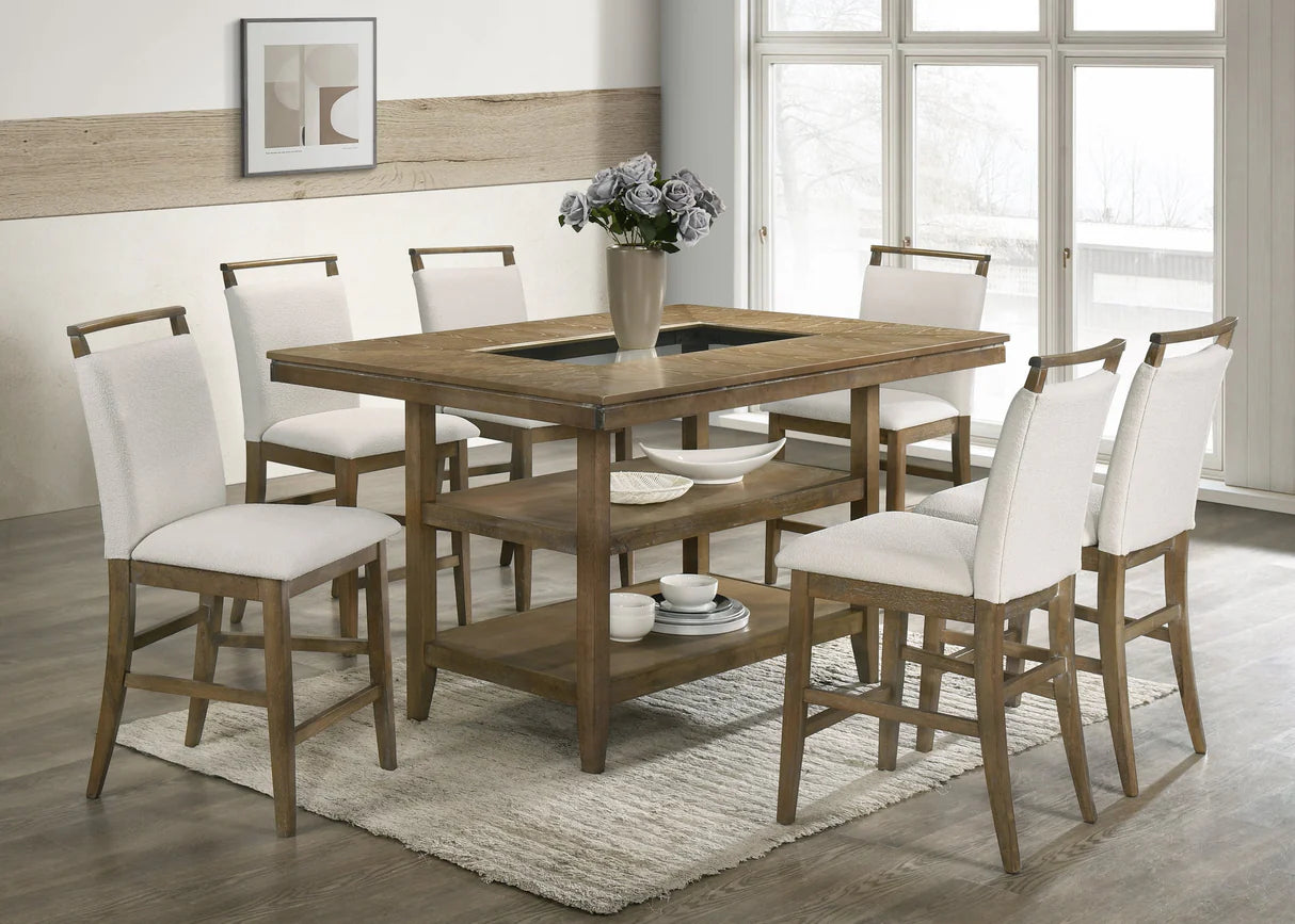 Tommy Counter Height Table with 6 Chairs Set