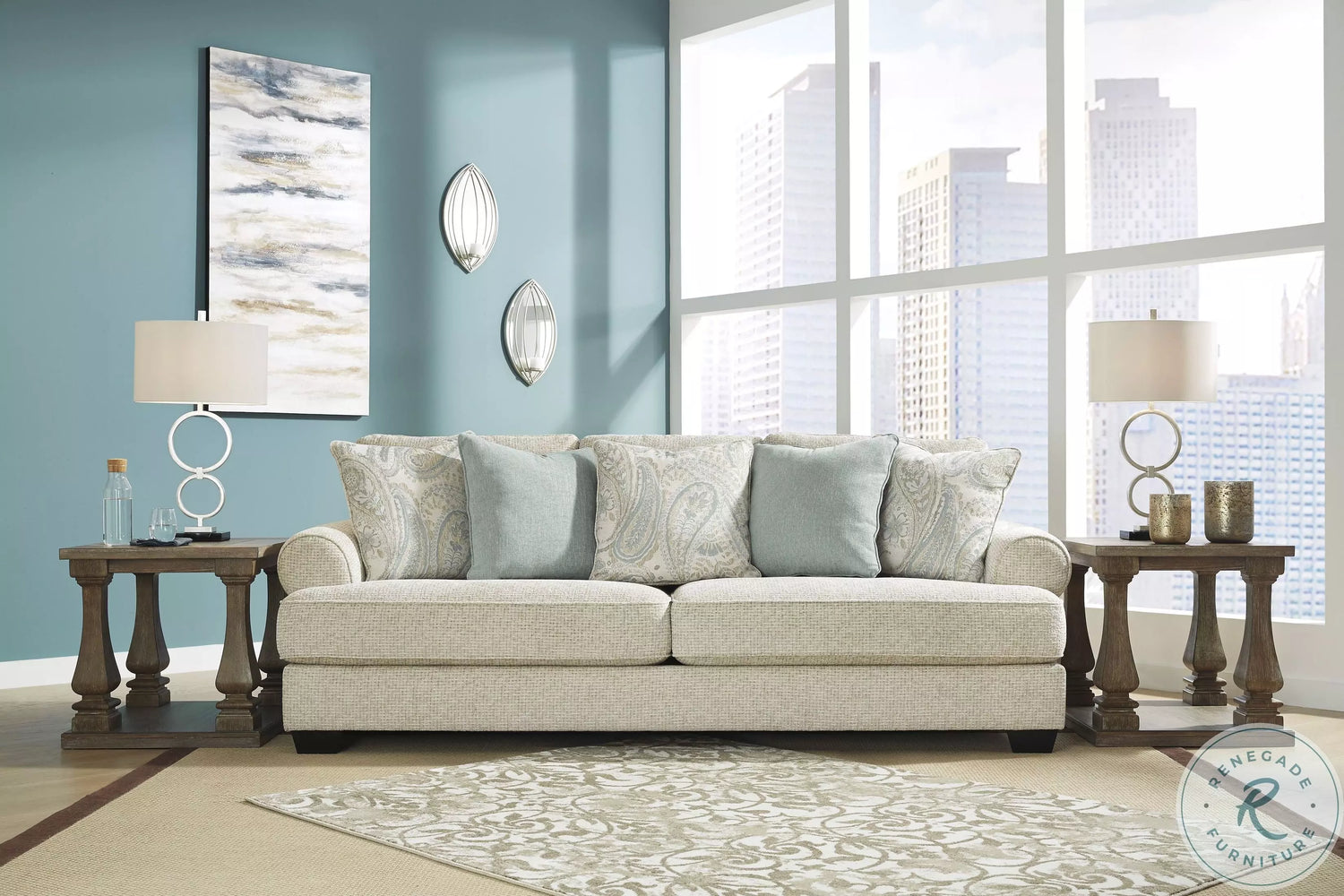 Monaghan Sandstone 4-Pieces Living Room Set