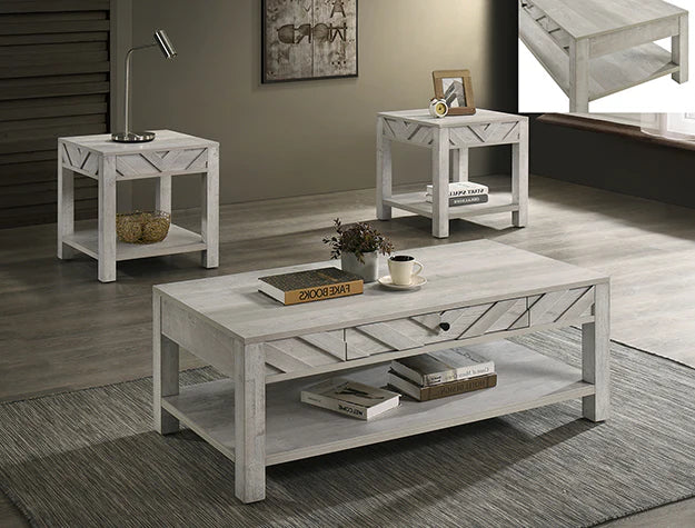 Valor Beige 3-Piece Coffee Table Set