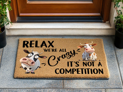 Crazy Cows Farmhouse Doormat