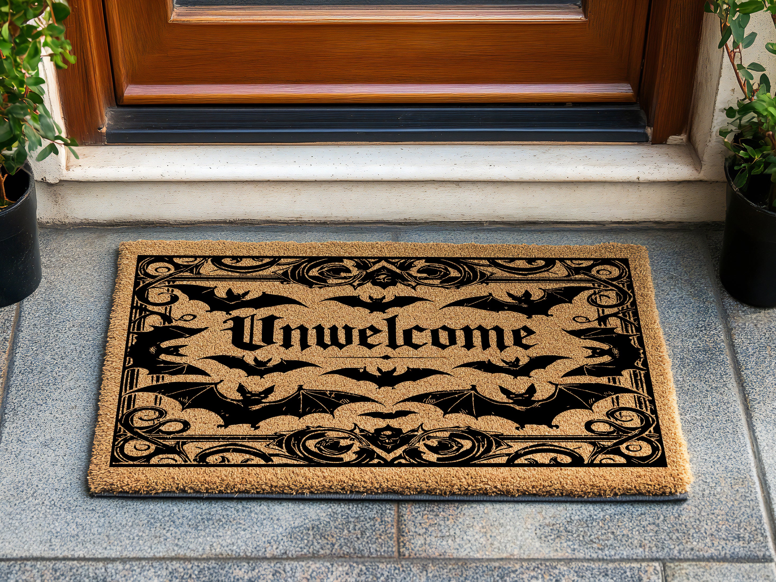 Unwelcome Halloween Doormat