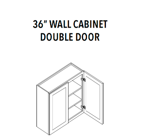36 in Wall Cabinet Double Door — product illustration