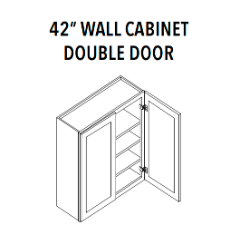 42 in Wall Cabinet Double Door — product illustration