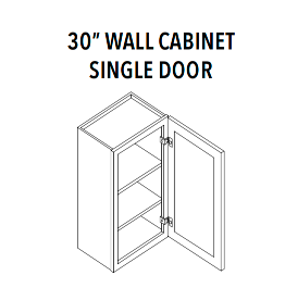 30 in Wall Cabinet Single Door — product illustration