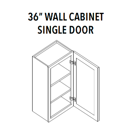 36 in Wall Cabinet Single Door — product illustration