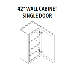 42 in Wall Cabinet Single Door — product illustration